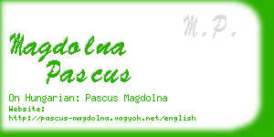 magdolna pascus business card